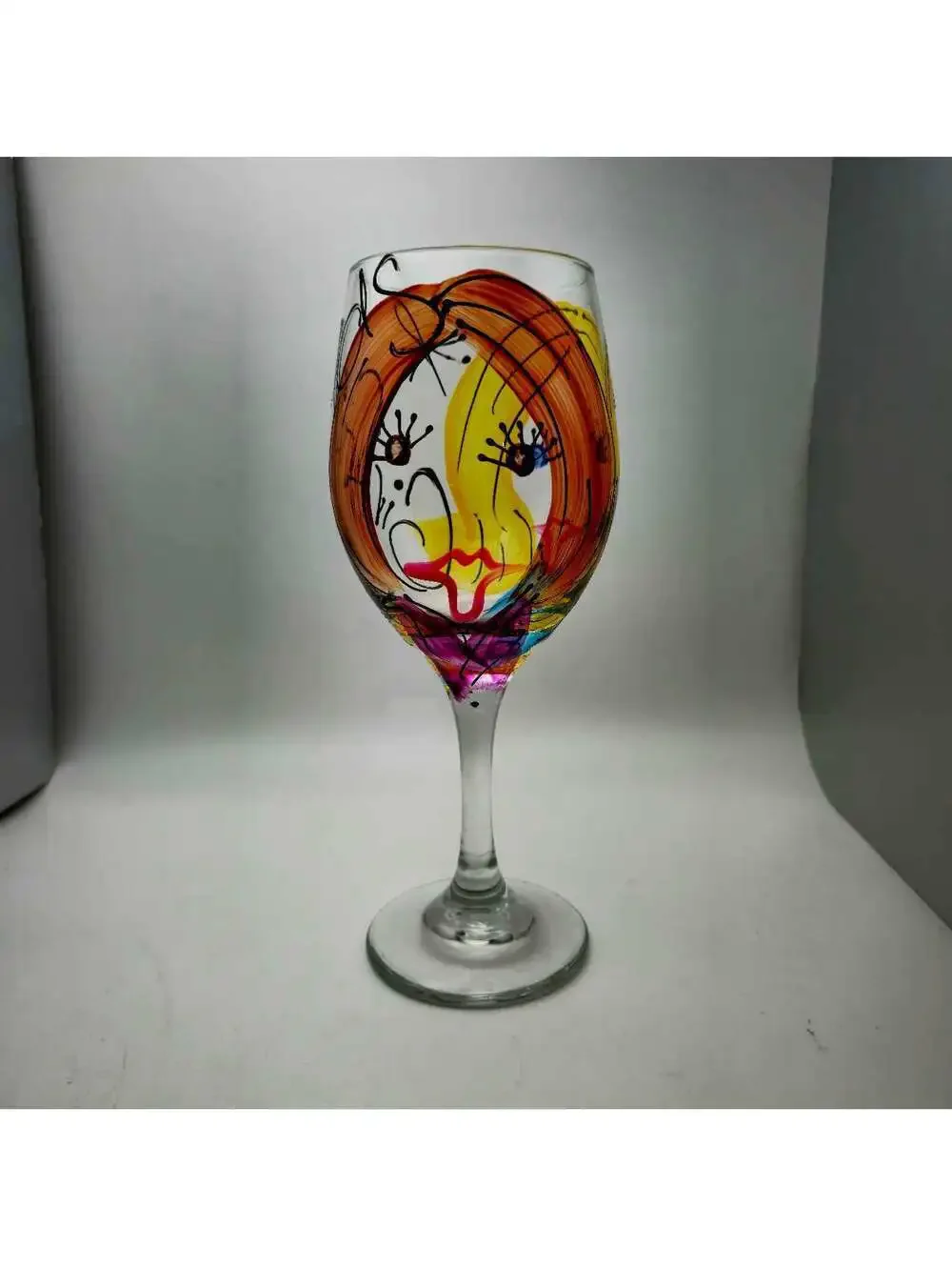 Hand Painted Girlfriend Wine Glass 12 Oz.